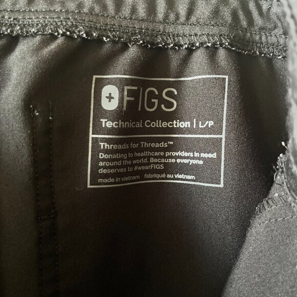 FIGS Zamora Jogger Scrub Pants – Black – Size Large - Picture 6 of 6